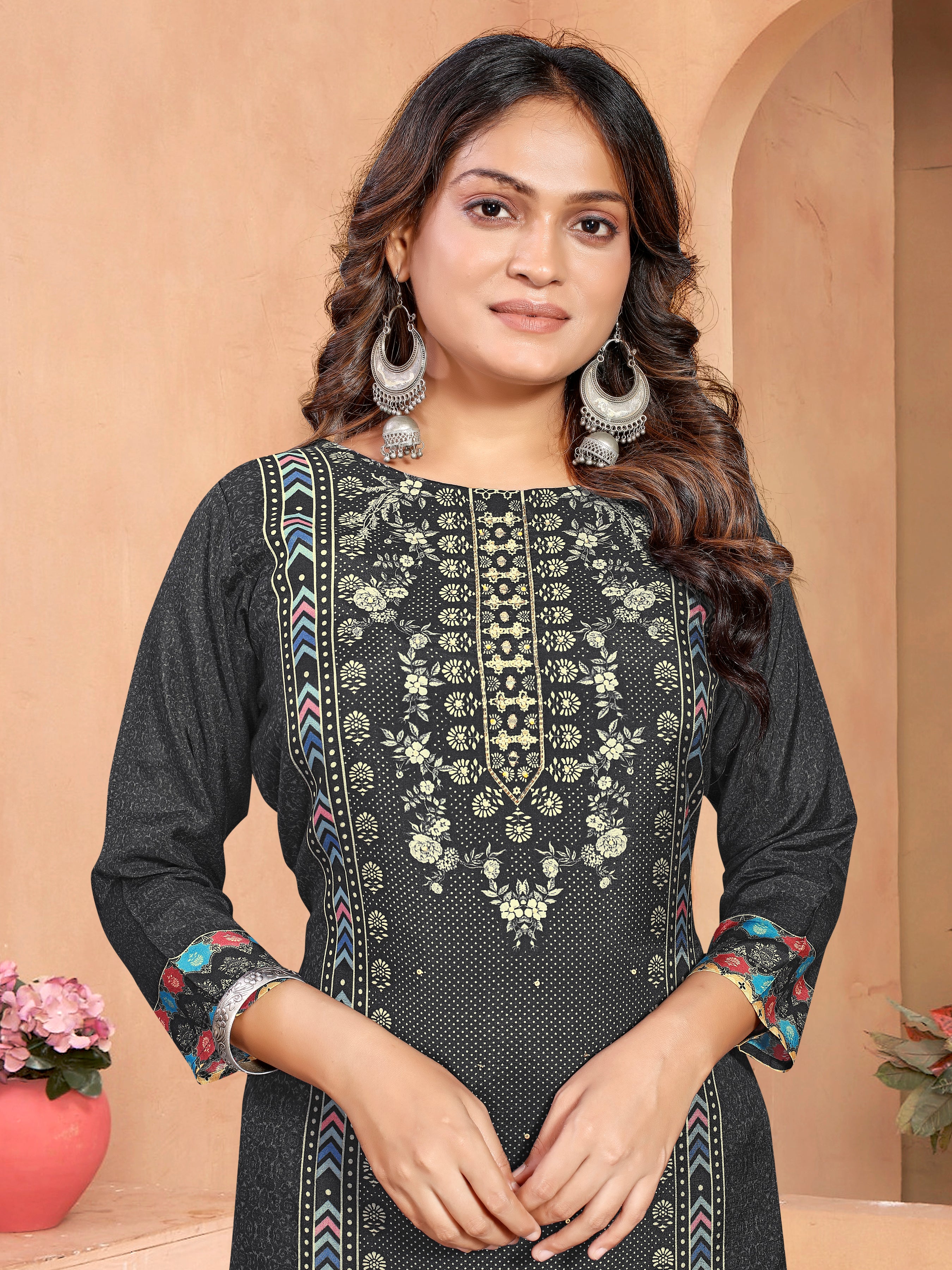 Black Pure Masleen 3 Pcs Suit