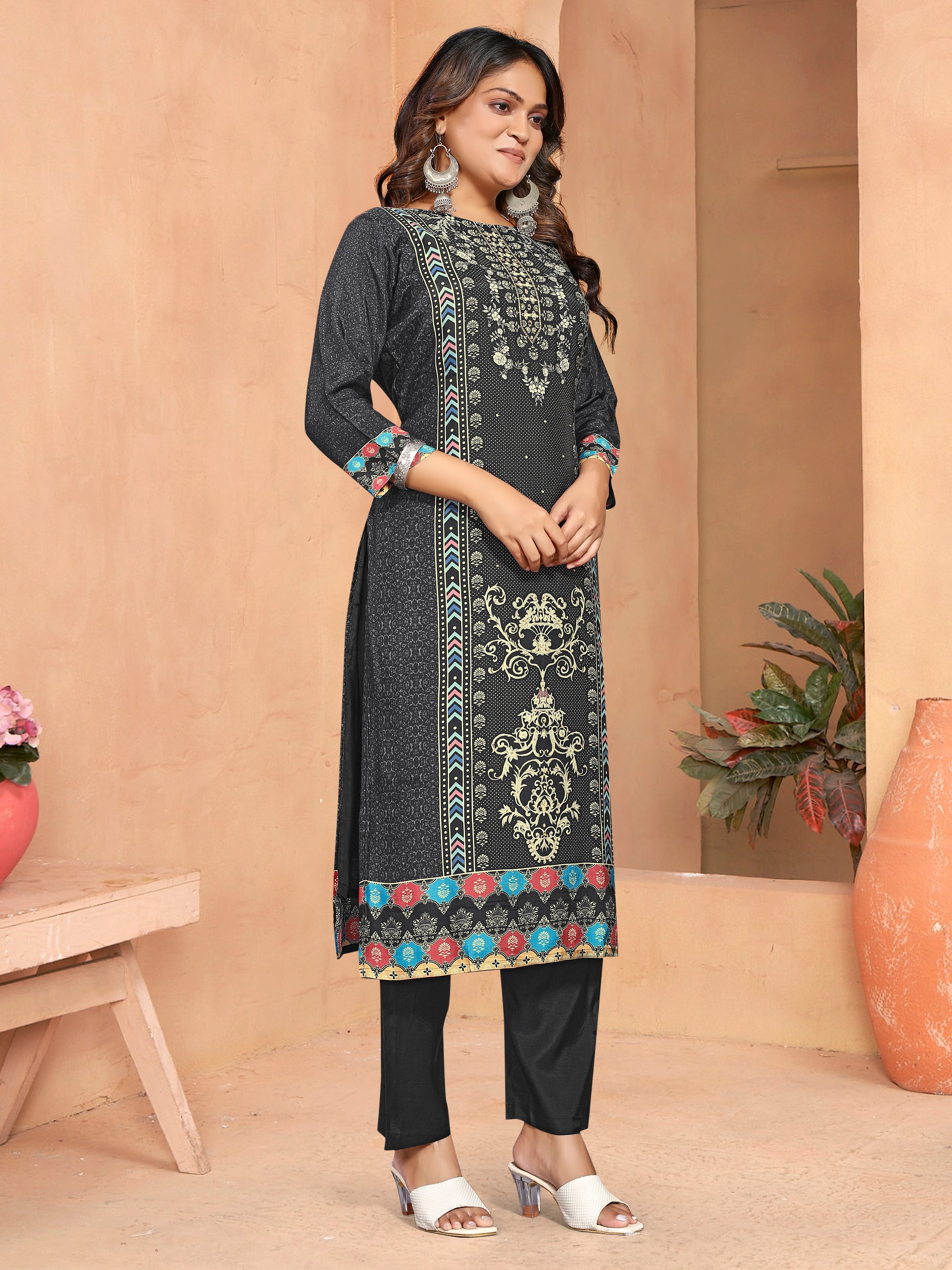 Black Pure Masleen 3 Pcs Suit