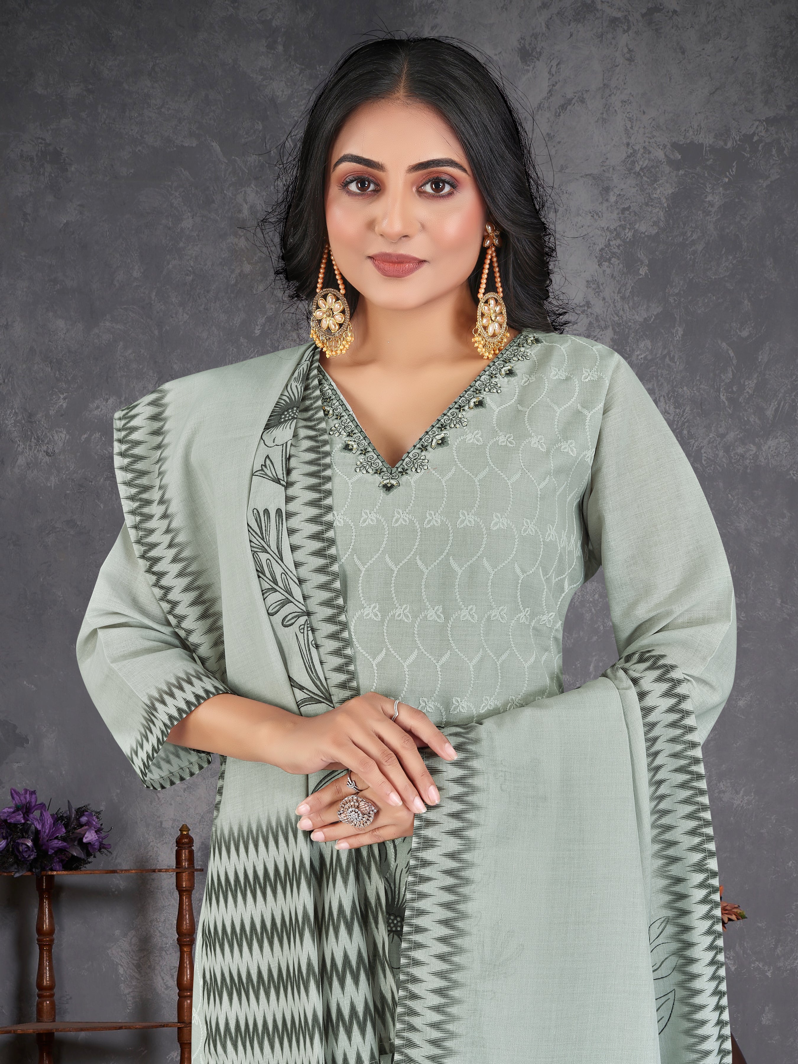 Greypure Cotton Siplhi 3 Pcs Suit