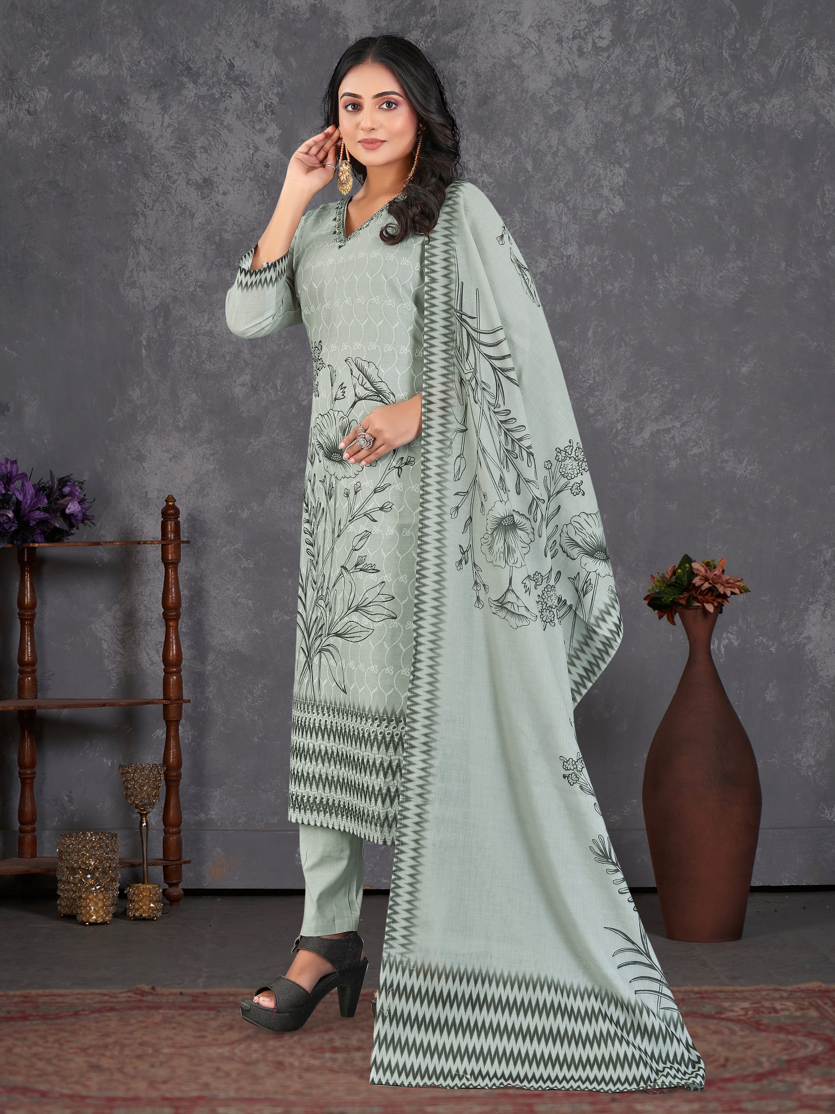Greypure Cotton Siplhi 3 Pcs Suit