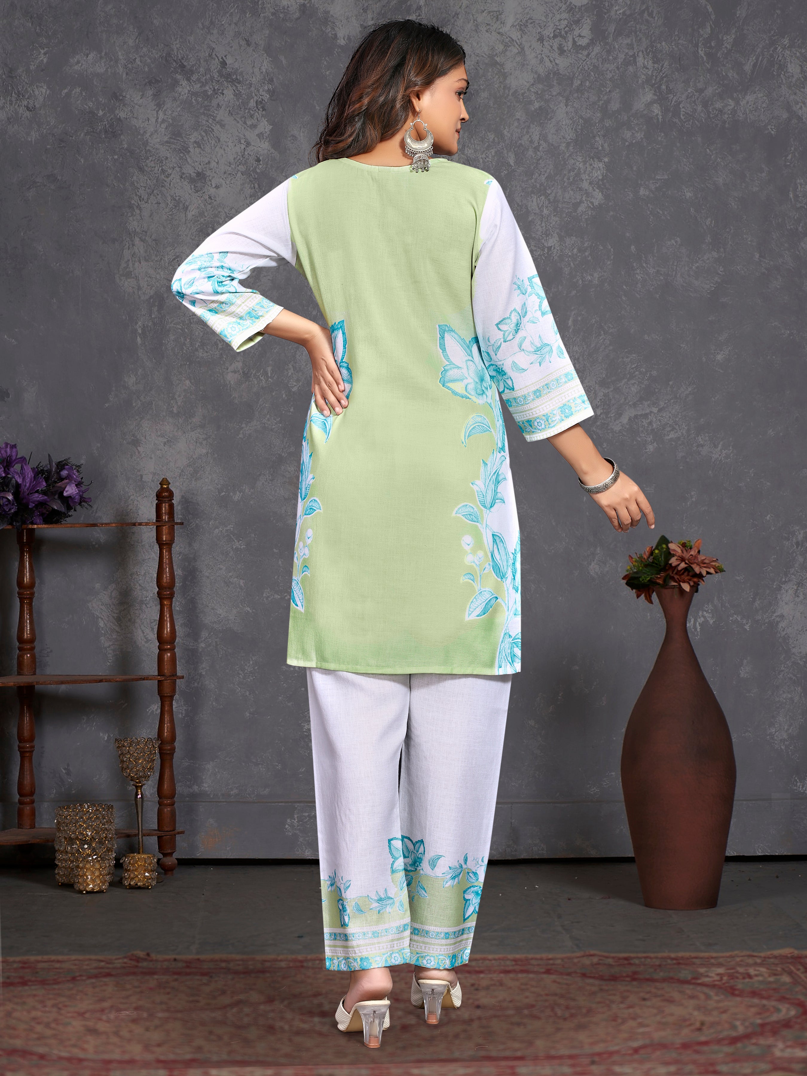 White Pure Linen  Coord-Set