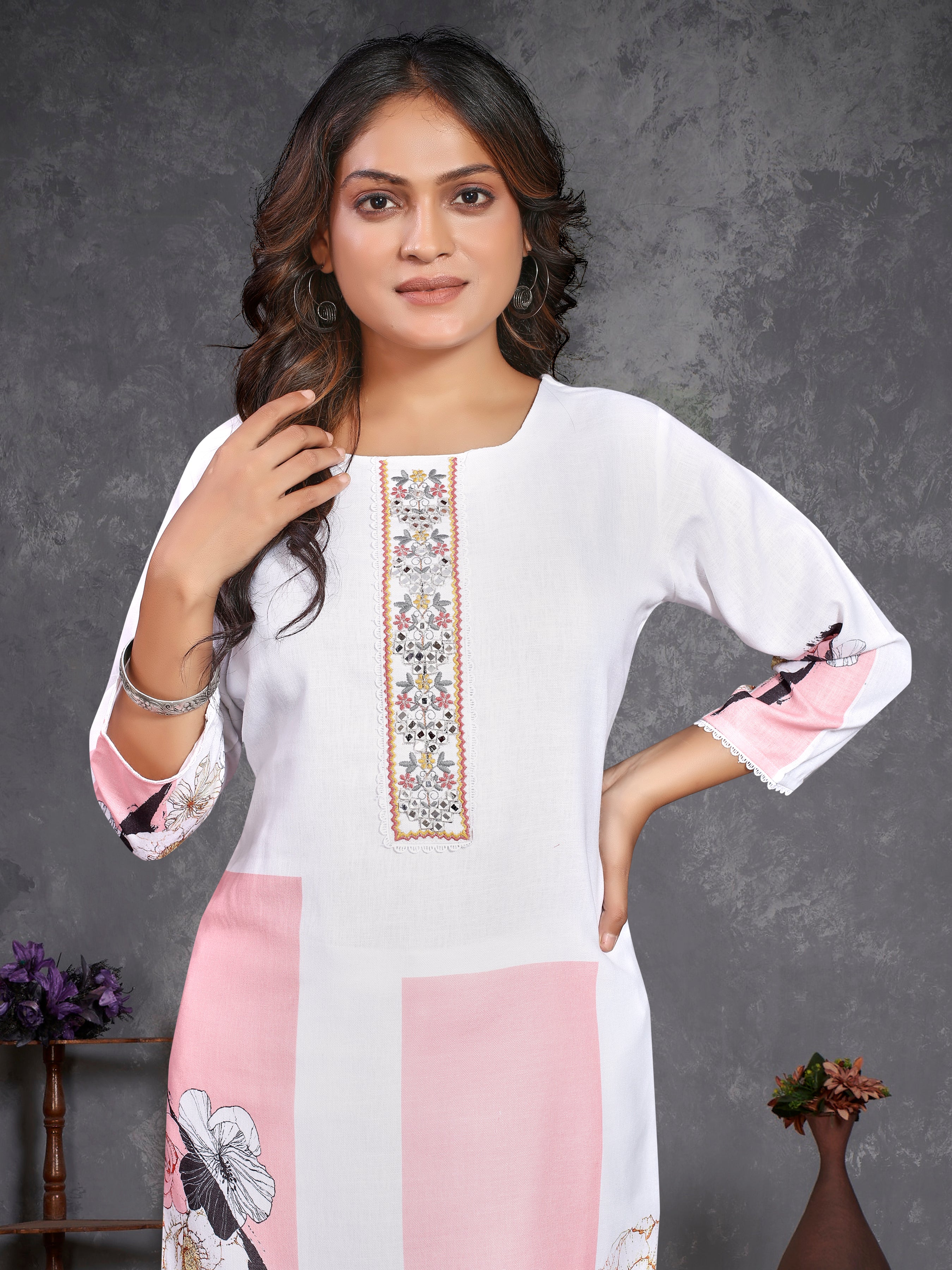 White Pure Linen  Coord-Set