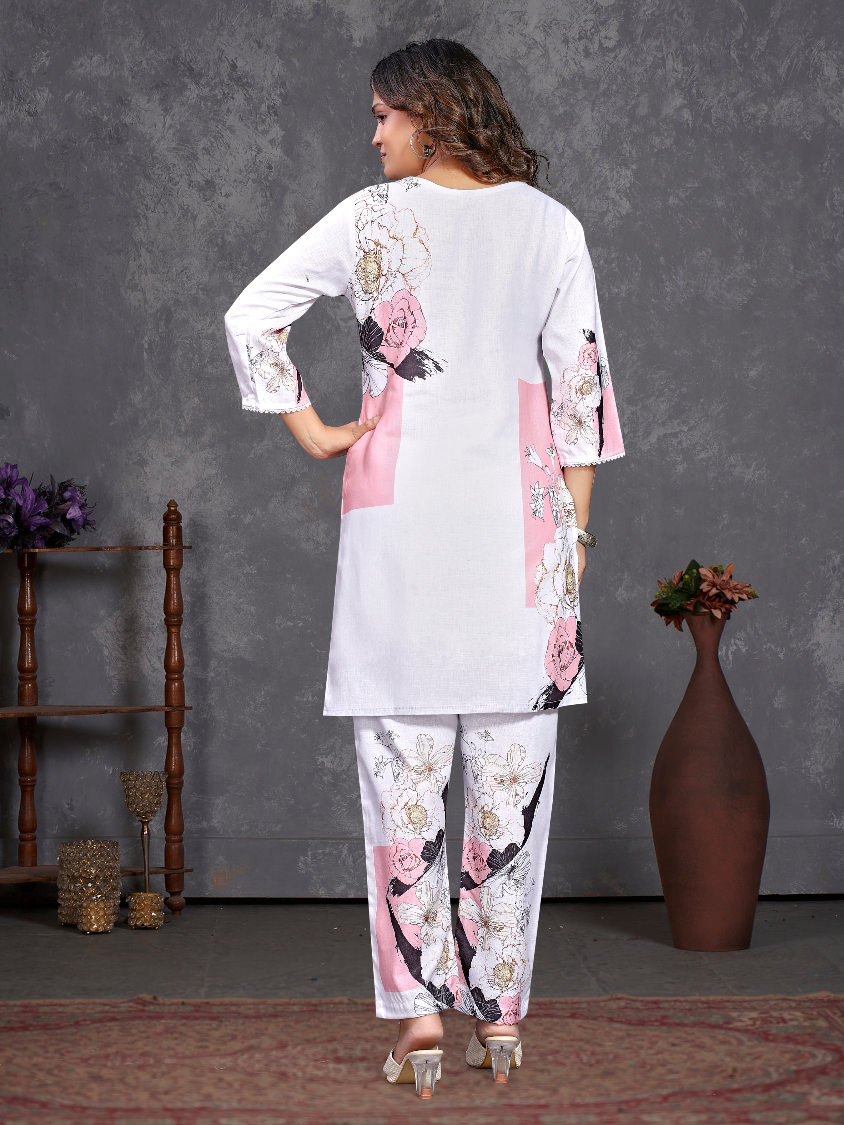 White Pure Linen  Coord-Set