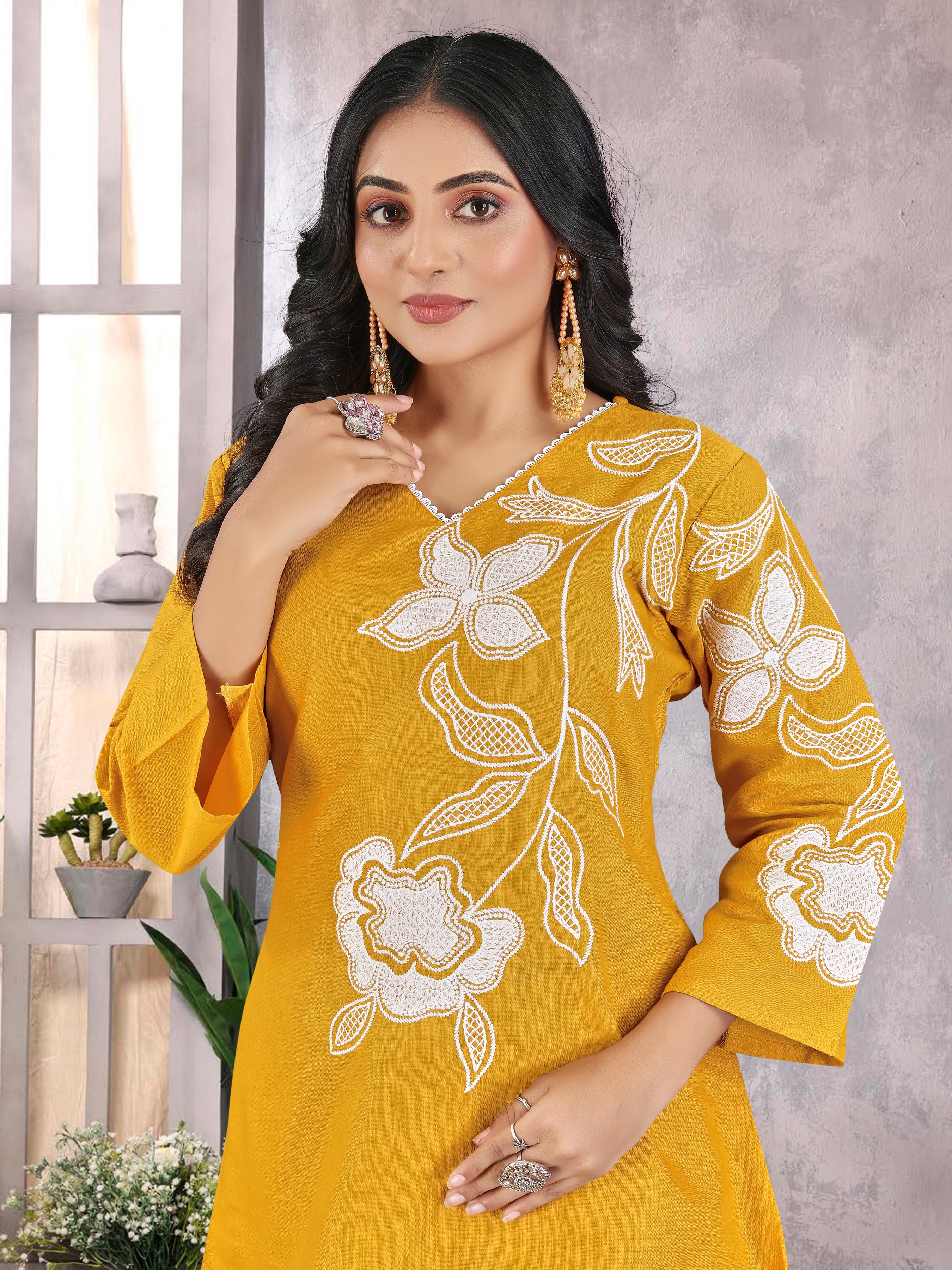 Yellow Pure Cotton Flex Coord-Set