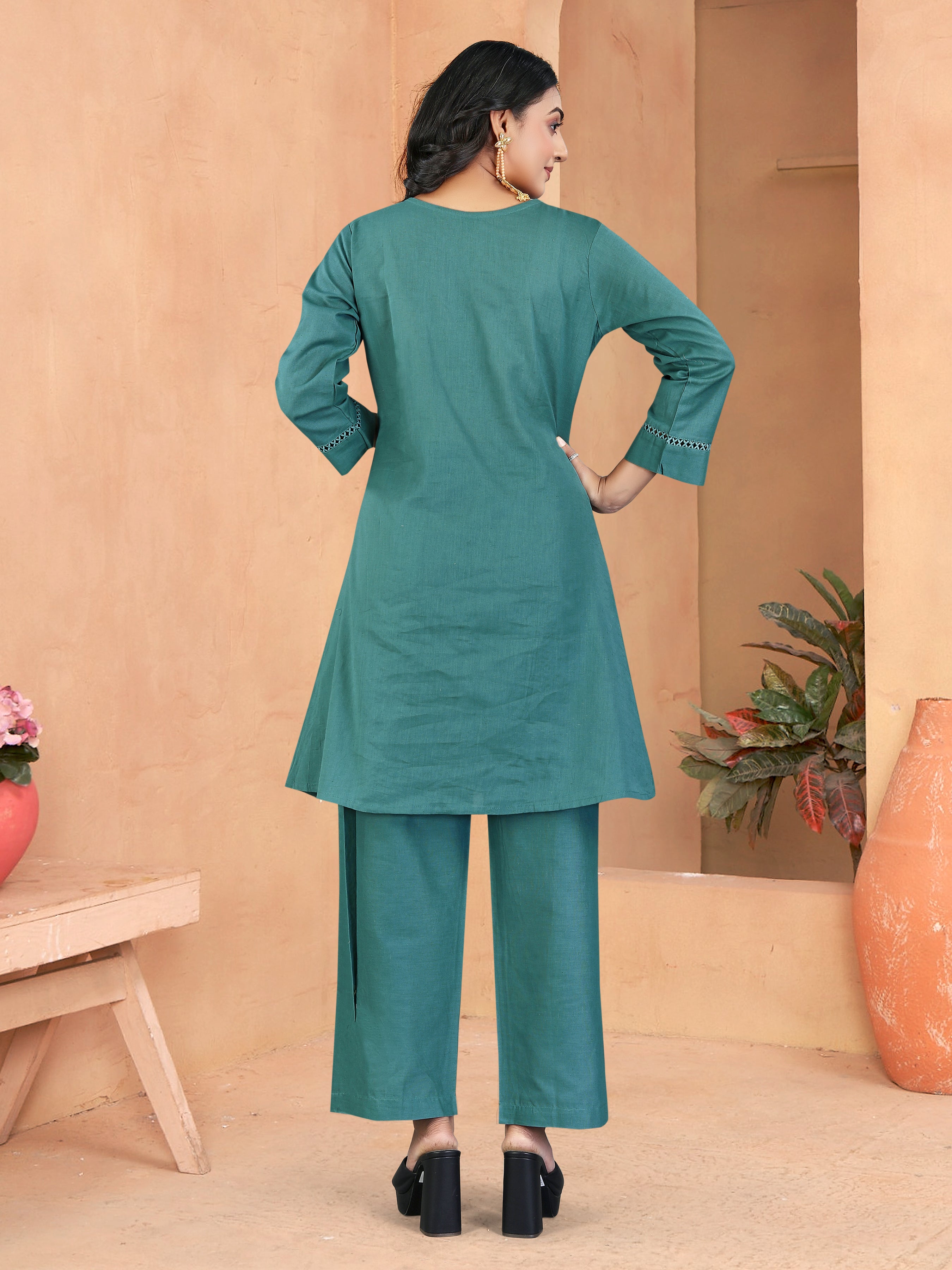 Blue Pure Cotton Flex Coord-Set