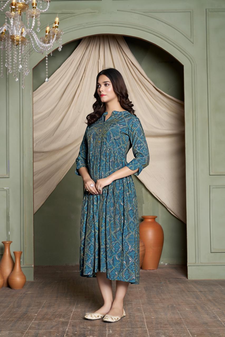 Blue Roman Silk Gowns