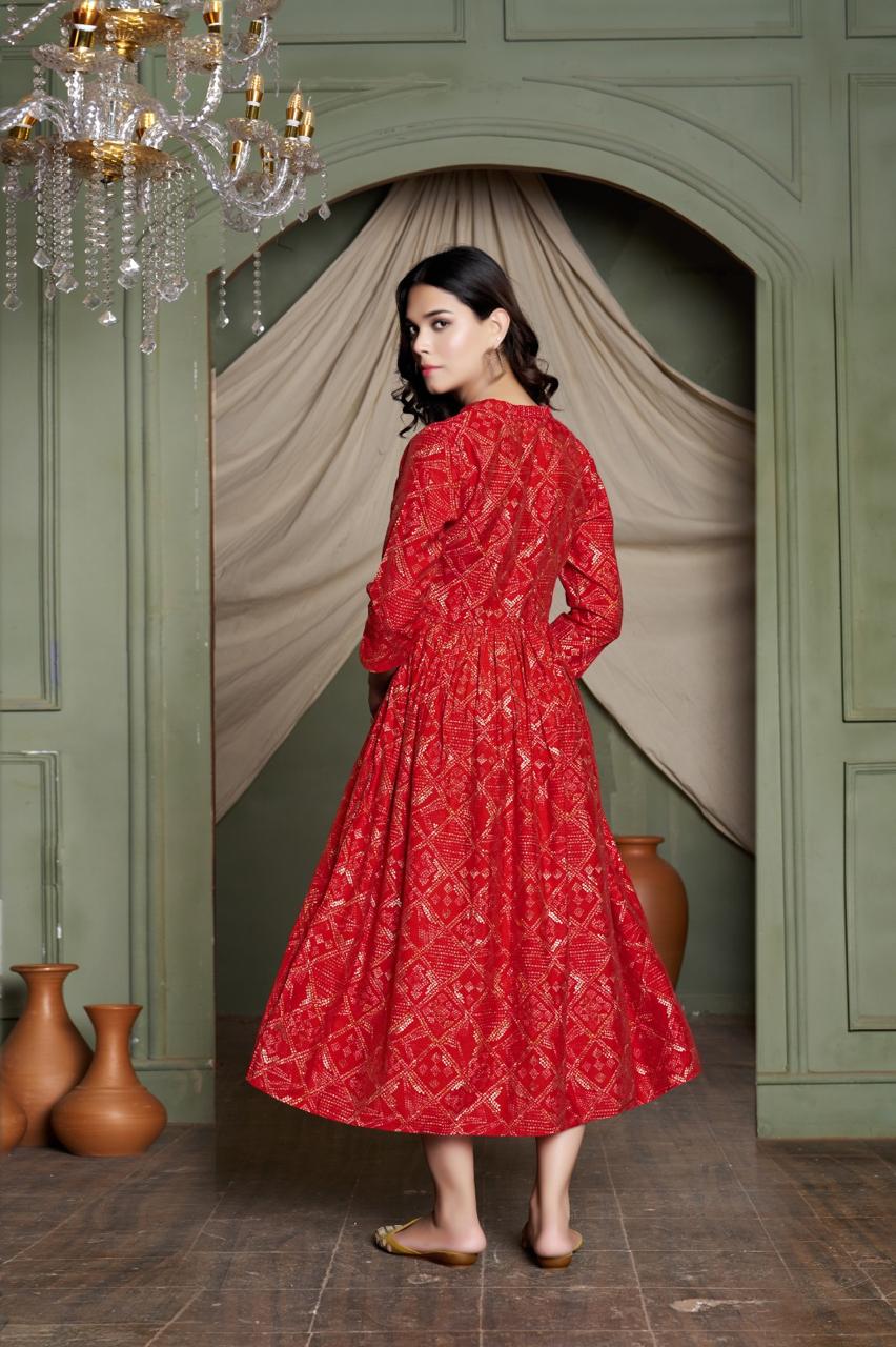Red Roman Silk Gowns