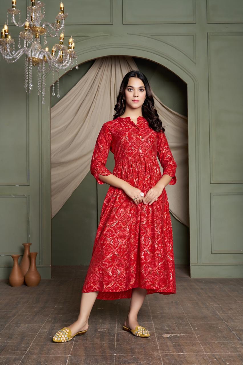 Red Roman Silk Gowns