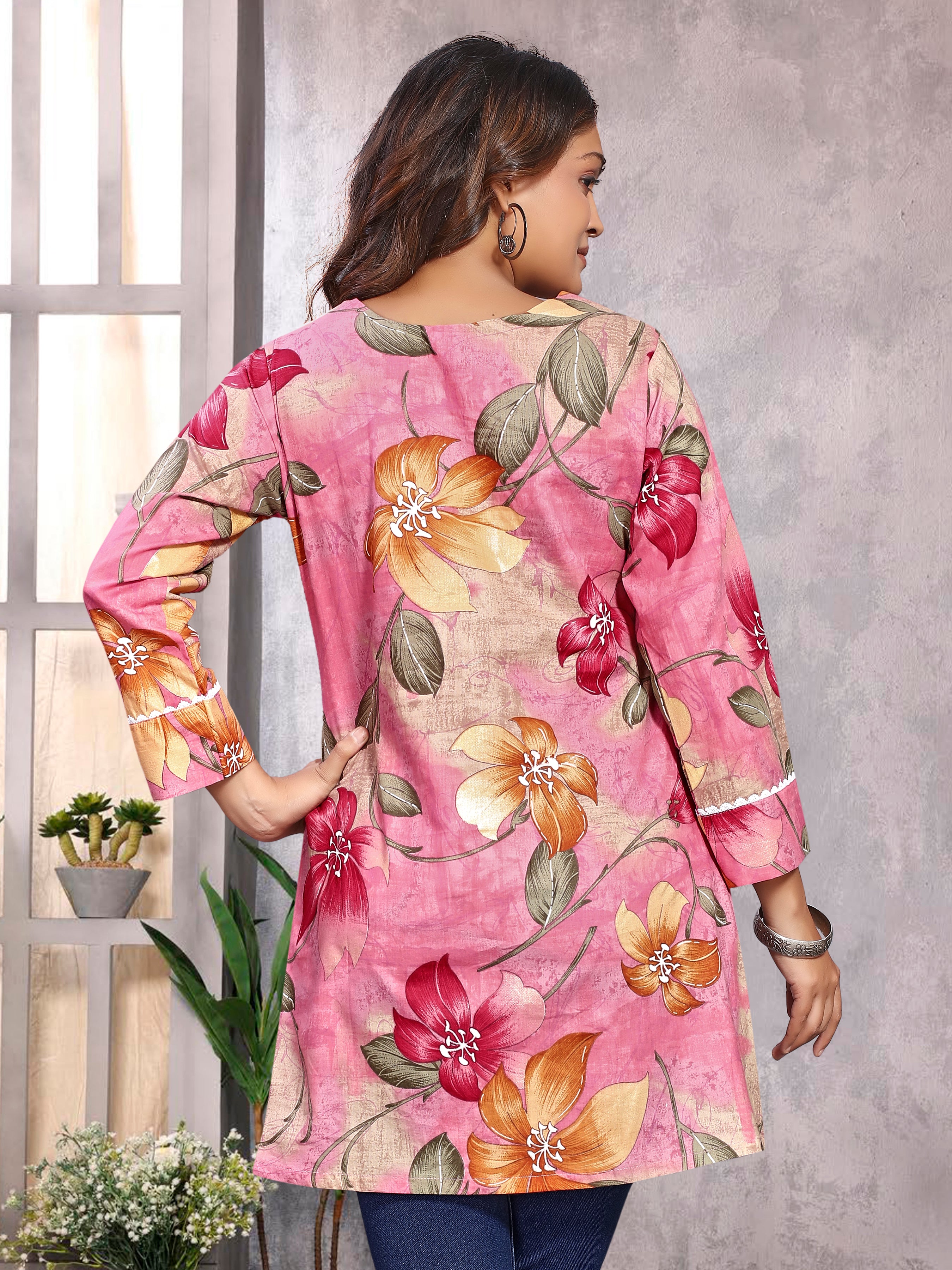 Pink Pure Cotton Mal Tunics